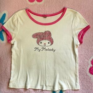 cute sparkly my melody ringer tee! 💗